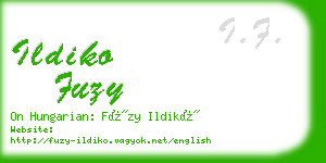 ildiko fuzy business card